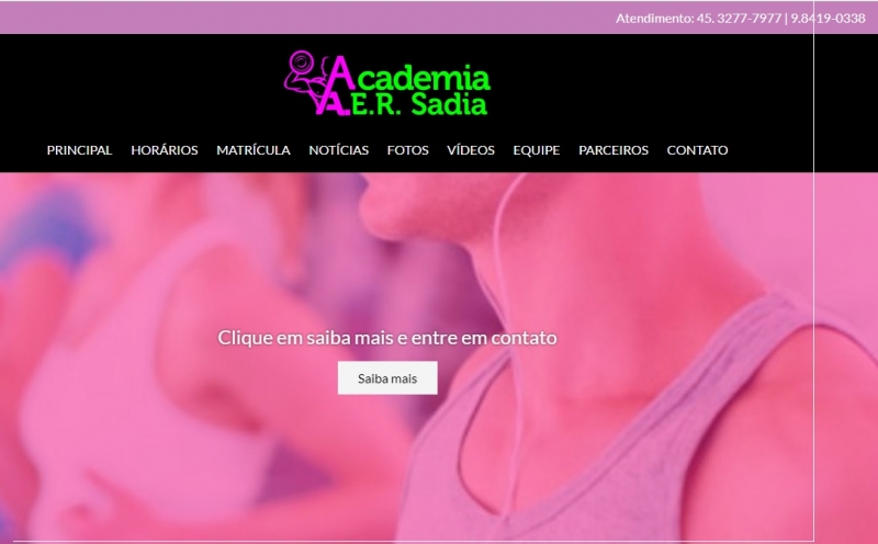 Academia Aersadia de Toledo contrata a Secondata - web sistemas e reformula seu WebSite